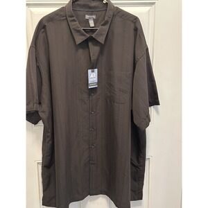 NWT Van Heusen Air Size 4XL Tall All Over Cooling‎  Button Up Shirt Mens MSRP$60